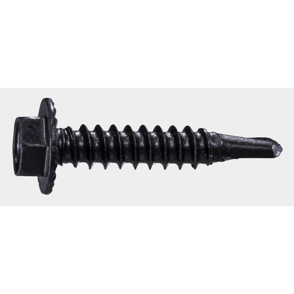 Midwest Fastener Self-Drilling Screw, #10 x 1 in, Brown Ruspert Steel Flange Hex Head External Hex Drive, 100 PK 54498 - main